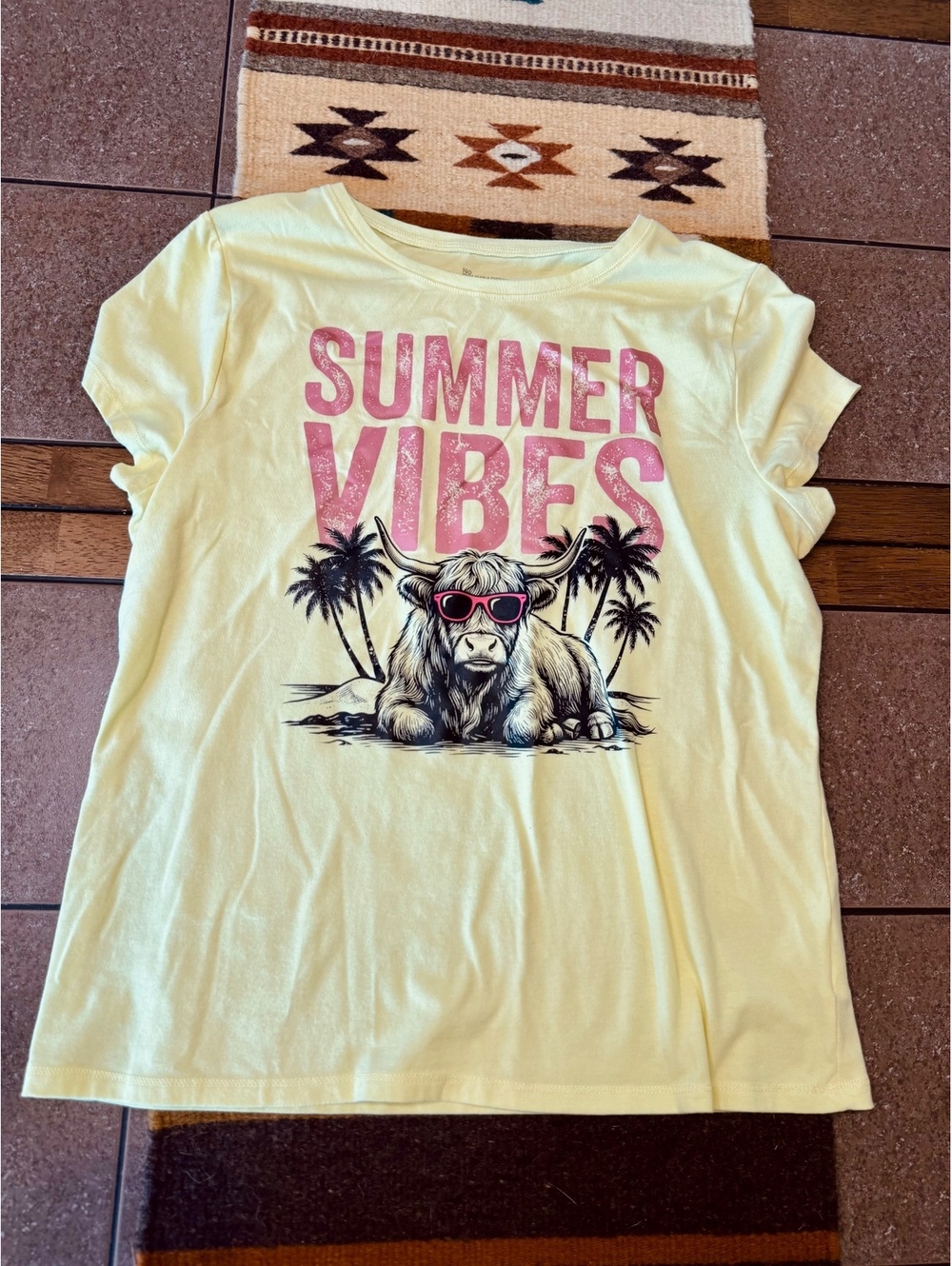 Butter yellow summer vibes tshirt highland cow